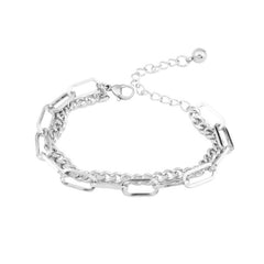 ins personalized hip - hop chain, neutral style male and female couples double - layer stacked bracelet - Nimall