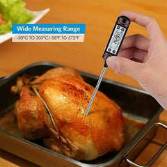 Instant Read Digital Meat Thermometer With Probe - Perfect For Grilling, Bbqs & Kitchen Use - Includes Battery - Nimall