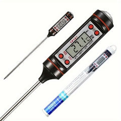 Instant Read Digital Meat Thermometer With Probe - Perfect For Grilling, Bbqs & Kitchen Use - Includes Battery - Nimall