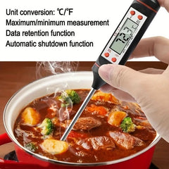 Instant Read Digital Meat Thermometer With Probe - Perfect For Grilling, Bbqs & Kitchen Use - Includes Battery - Nimall