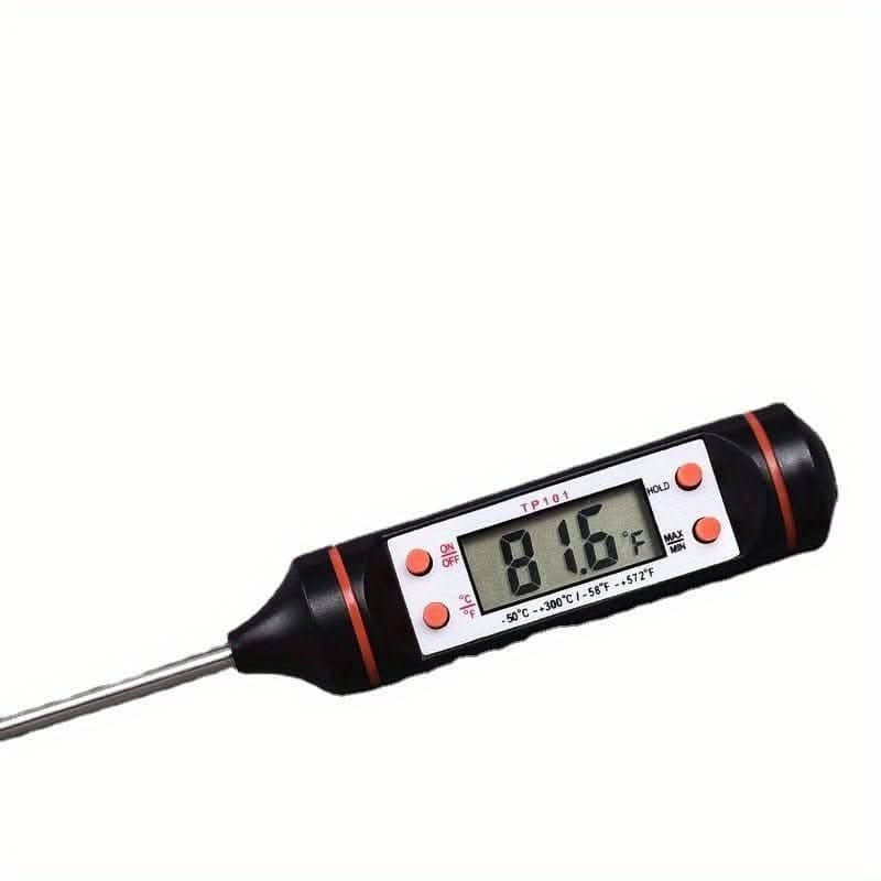 Instant Read Digital Meat Thermometer With Probe - Perfect For Grilling, Bbqs & Kitchen Use - Includes Battery - Nimall