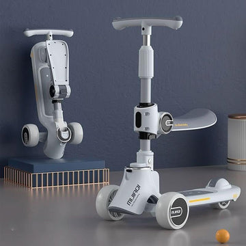 White al foldable children's scooter LK089