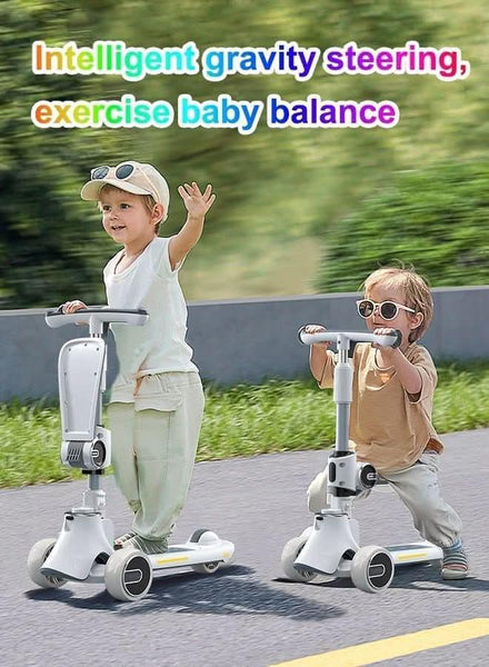 White al foldable children's scooter LK089