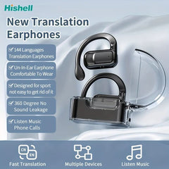 Language Translator earphones Real Time, 2 - Way Translation Earbuds In 144 Languages, Portable Translation Headset With APP For Music And Calling, For IOS & Android - Nimall