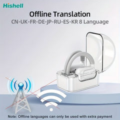 Language Translator earphones Real Time, 2 - Way Translation Earbuds In 144 Languages, Portable Translation Headset With APP For Music And Calling, For IOS & Android - Nimall