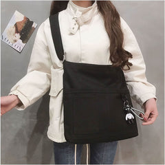 Large Cute Canvas Tote Bag AL232 - Nimall