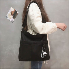 Large Cute Canvas Tote Bag AL232 - Nimall