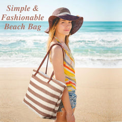 Large Straw Bag Summer Beach Tote AL293 - Nimall