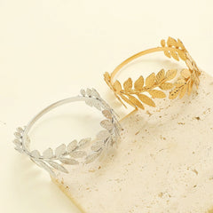 Leaf bracelet female creative exaggerated jewelry arm ring bracelet dual - purpose - Nimall