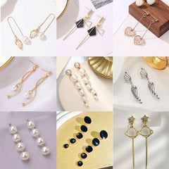 Long fringed pearl earrings for women - Nimall