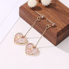 Long fringed pearl earrings for women - Nimall