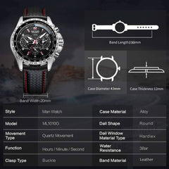 Luxury Business Big Large Face Quartz Men Classic Watch EL037 - Nimall