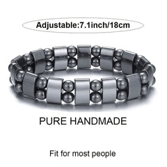 Magnetic Hematite Bracelet, Adjustable Design Magnetic Bracelet, Fit For Most People - Nimall