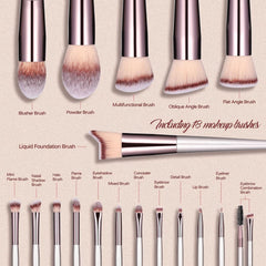 Makeup Brush Set 18 Pieces High Quality Foundation Brushes AL120 - Nimall