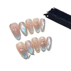 Mermaid Micro Dream Pure Handmade Wearing Nail High - end Phototherapy Nail Art Removable Fake Nail Sticker Temperament Whitening - Nimall