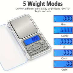 Mini Electronic Scale family pack High - precision Jewelry Scale Portable Small Food Scale Jewelry Golden Weighing Small Gram Scale - Nimall