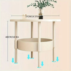 Modern White Bedside Table Compact Space - Saving Design - Nimall