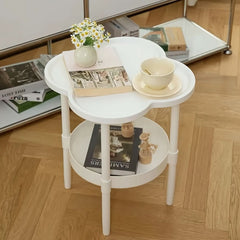 Modern White Bedside Table Compact Space - Saving Design - Nimall