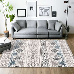 Multi - colored soft - touch rectangular rug NH016 AL176 - Nimall