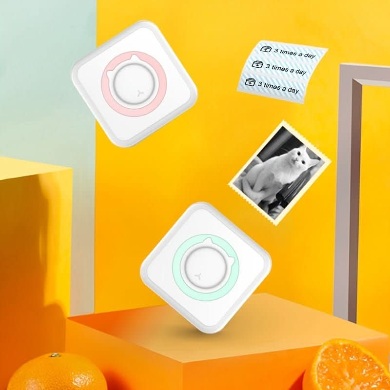 Multi - function Smart Mini Photo Printer label picture portable printer Sticky Notes note 2D code text printer list thermal printer ink - free printer small mobile phone photo album printer - Nimall