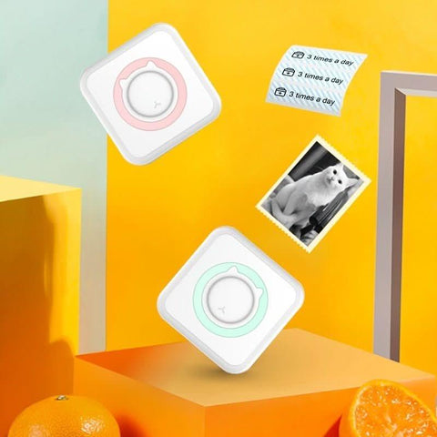 Multi - function Smart Mini Photo Printer label picture portable printer Sticky Notes note 2D code text printer list thermal printer ink - free printer small mobile phone photo album printer - Nimall
