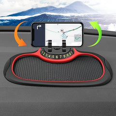 Multi - Functional Car Anti - Slip Mat & Phone Mount, 360°rotating Swan Bracket.Silicone Dashboard Car Pad Mat, Instrument Panel Bracket Anti - Slip Mat - Nimall