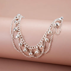 Multi - layer bell pendant anklet female creative design fringed anklet beach foot jewelry - Nimall