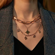 Multi - layer chain necklace female - Nimall