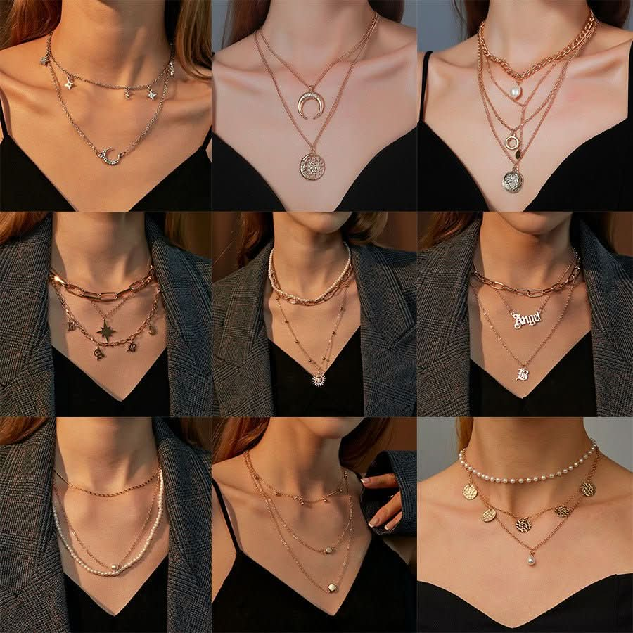 Multi - layer chain necklace female - Nimall