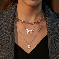 Multi - layer chain necklace female - Nimall