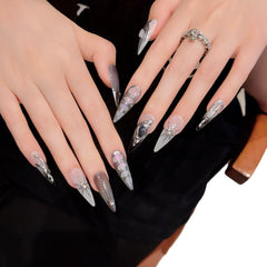 Nail art ins wind sweet cool babes metal hand - painted grinding mirror lines hand - worn armor - Nimall