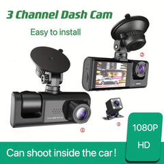 New 3 - channel Driving Recorder, Equipped with 3 Cameras - Nimall