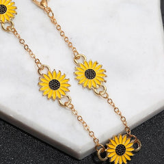 New alloy dripping sunflower anklet - Nimall