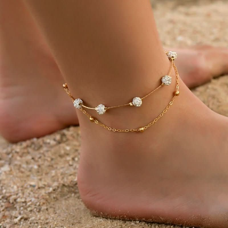 Niche double - layer anklet multi - layer simple alloy beach foot decoration - Nimall