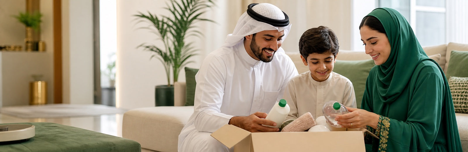 A family choosing safe everyday products together