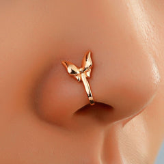 No piercing U - shaped nose clip, rabbit spider butterfly nose ring piercing jewelry female - Nimall