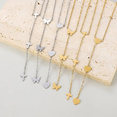 Non - fading high - end love butterfly necklace sweater chain women - Nimall