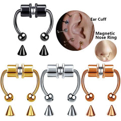 Non - perforated nose hoop hoop horseshoe hoop body piercing jewelry - Nimall