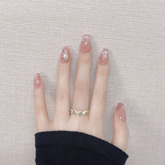 Nude cat's eye hand - painted nail piece - Nimall