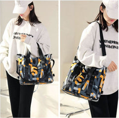 Nylon Handbag with Letters Large Capacity AL221 - Nimall