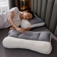 Orthopedic Reverse Traction Pillow Protects Cervical Vertebra Single Neck Pillow Machine Washable 48X74cm - Nimall