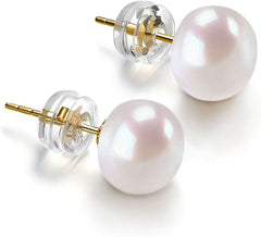 PAVOI 14K Gold AAA+ Handpicked White Freshwater Cultured Pearl Earrings Studs AL050 - Nimall