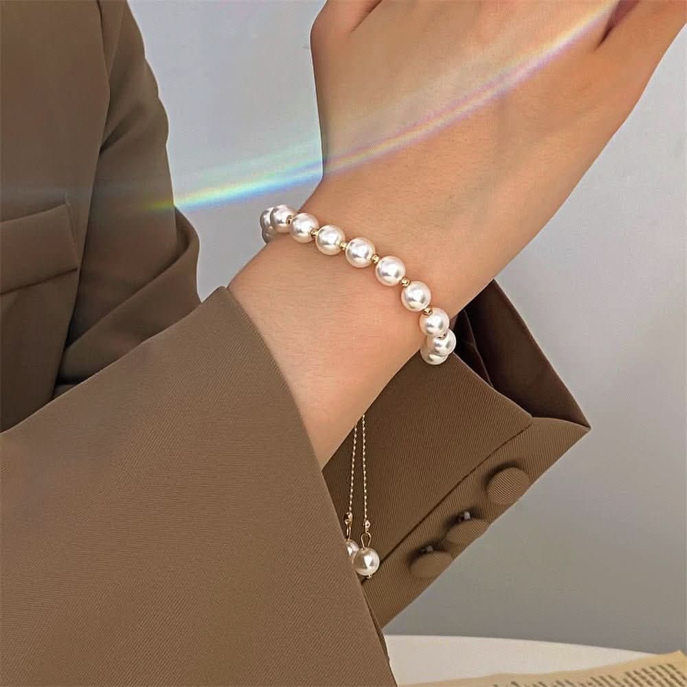 Pearl bracelet women's light luxury niche design long fringed bracelet adjustable - Nimall