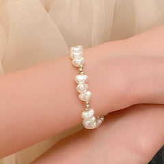 Pearl Necklace Fashion Beaded Clavicle Chain Bracelet Personality Temperament Items - Nimall