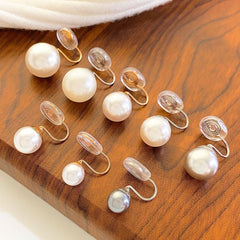 Pearl without ear piercings design sense retro temperament ear clips - Nimall