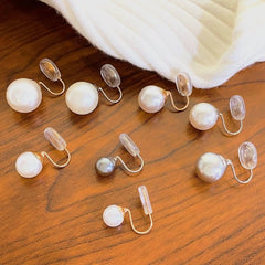 Pearl without ear piercings design sense retro temperament ear clips - Nimall