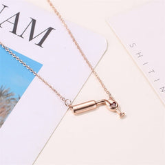 Personality love diamond bottle goblet collarbone chain - Nimall