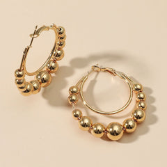 Personality temperament alloy geometric double layer earrings earrings - Nimall