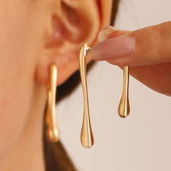 Personalized alloy retro exaggerated liquid water drop earrings earrings - Nimall