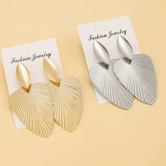 Personalized exaggerated texture stud earrings, premium leaf texture earrings - Nimall